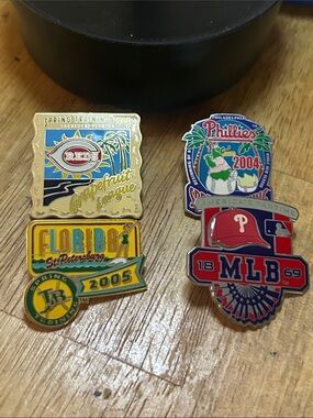 MLB Team Pin Lot - Reds & Phillies Vintage Spring Training Pins